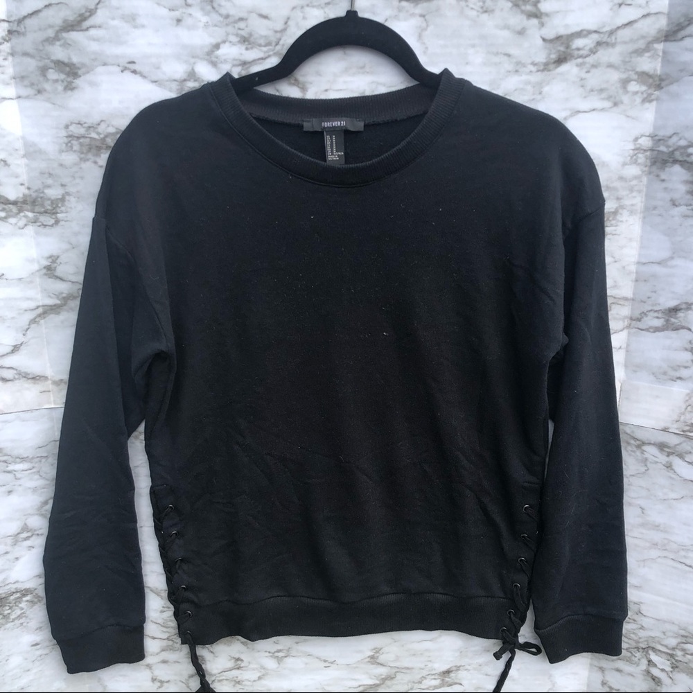 🌻Lace up sweatshirt